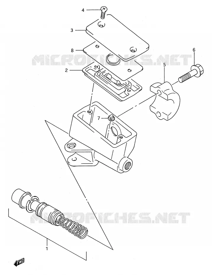 MAITRE CYLINDRE AVANT (MODELE P/R/S/T) Suzuki MOTO 600 GSX-F 1994  GSX600FR(E28)