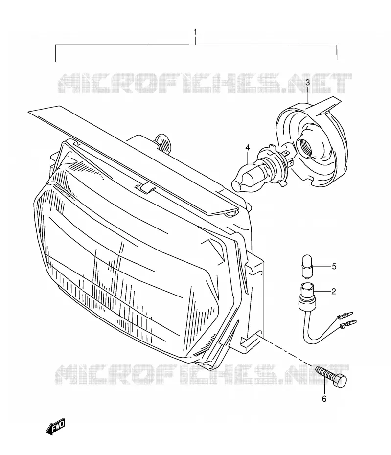 PHARE (MODELE S) Suzuki MOTO 600 GSX-F 1989  GSX600FUK(E2)