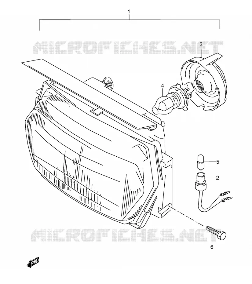 PHARE (MODELE T) Suzuki MOTO 600 GSX-F 1996  GSX600FUT(E2)