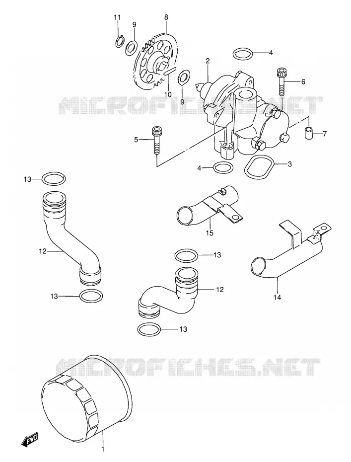 POMPE A HUILE Suzuki MOTO 600 GSX-F 1995  GSX600FS(E2)