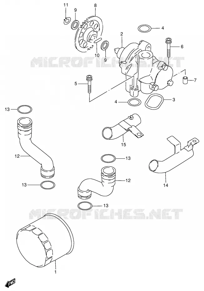 POMPE A HUILE Suzuki MOTO 600 GSX-F 2000  GSX600FUY(E2)