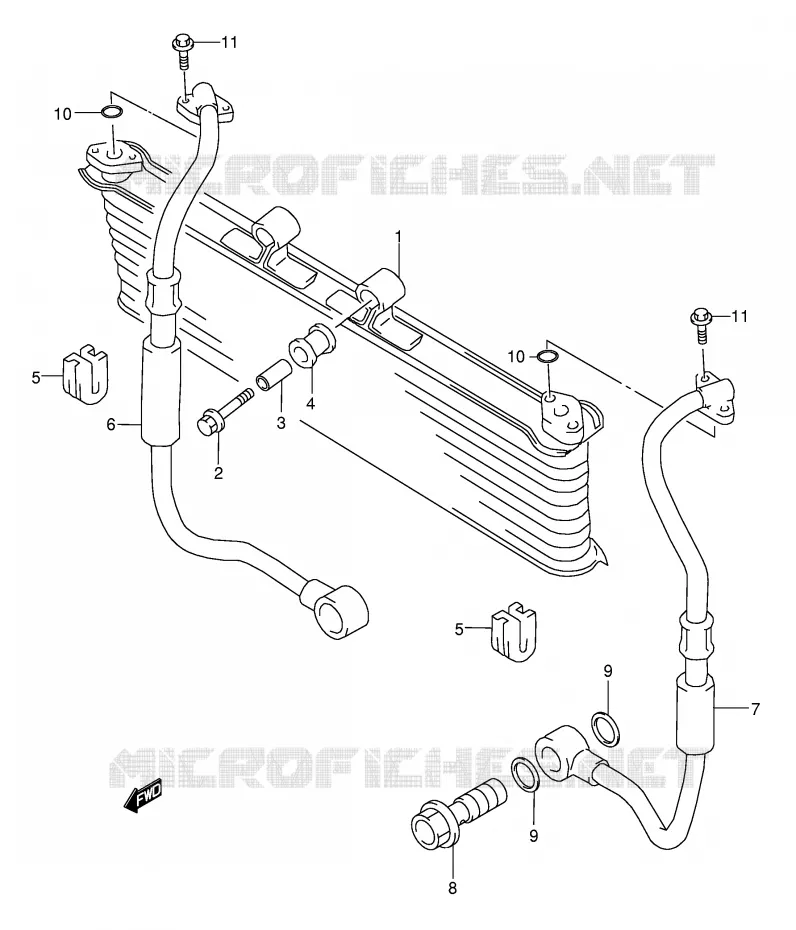 RADIATEUR D'HUILE Suzuki MOTO 600 GSX-F 2005  GSX600FK5(E2)