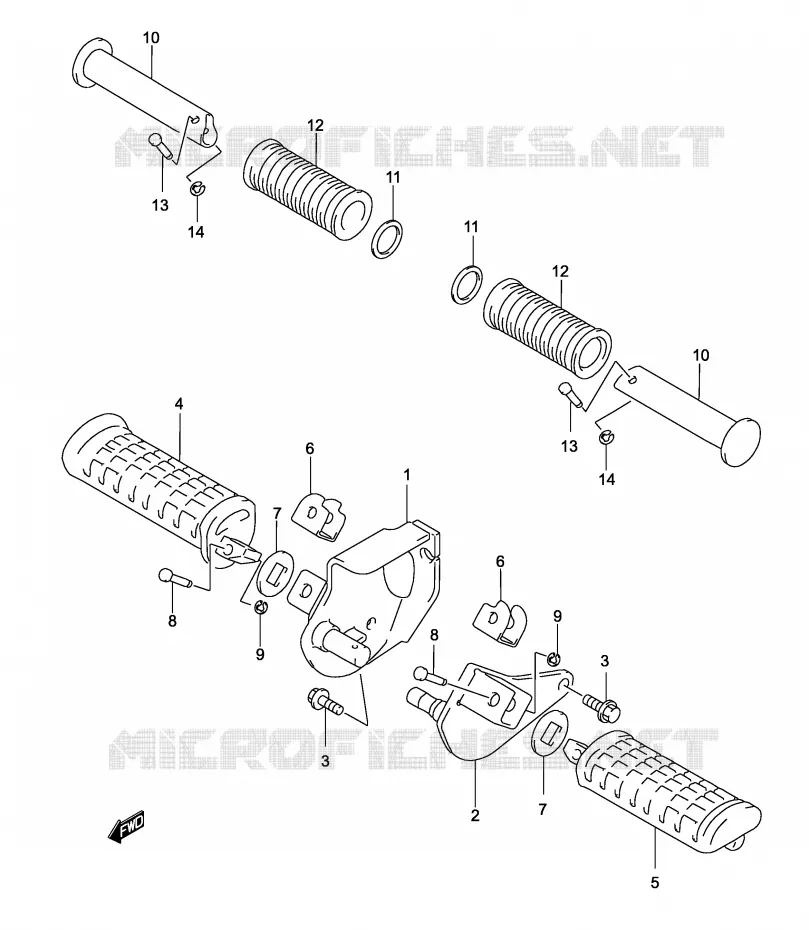 REPOSE PIED Suzuki MOTO 250 MARAUDER 2003  GZ250LK3(P19)