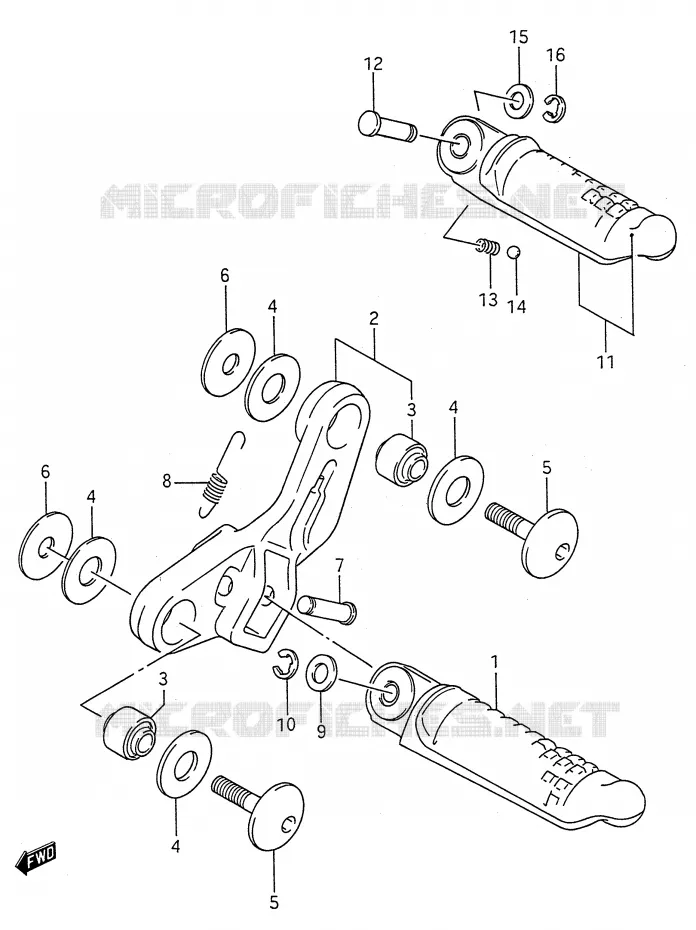 REPOSE PIED Suzuki MOTO 600 GSX-F 1992  GSX600FN(E28)