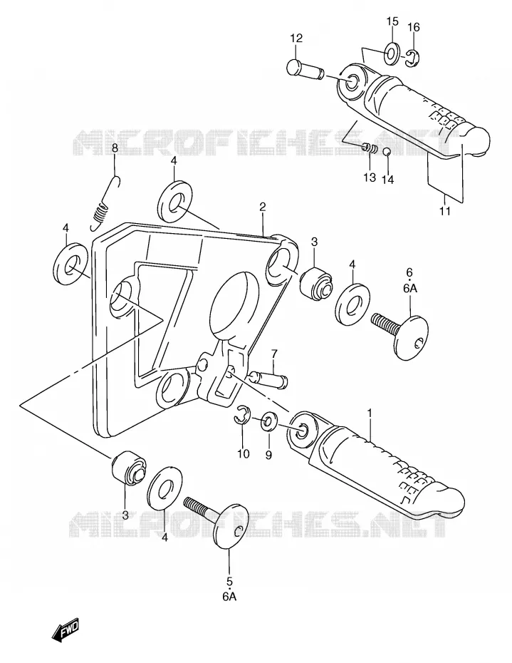 REPOSE PIED Suzuki MOTO 750 GSX-F 1993  GSX750FP(E2)