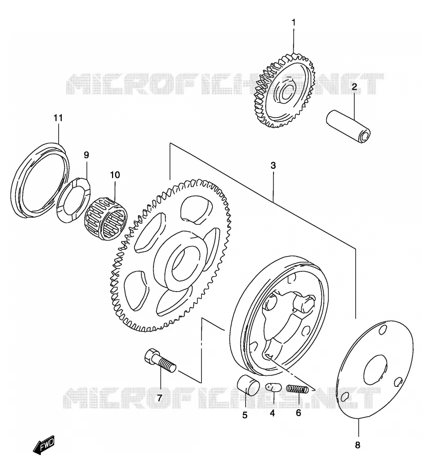 ROUE LIBRE DE DEMARREUR Suzuki MOTO 250 MARAUDER 2005  GZ250K5(P3)