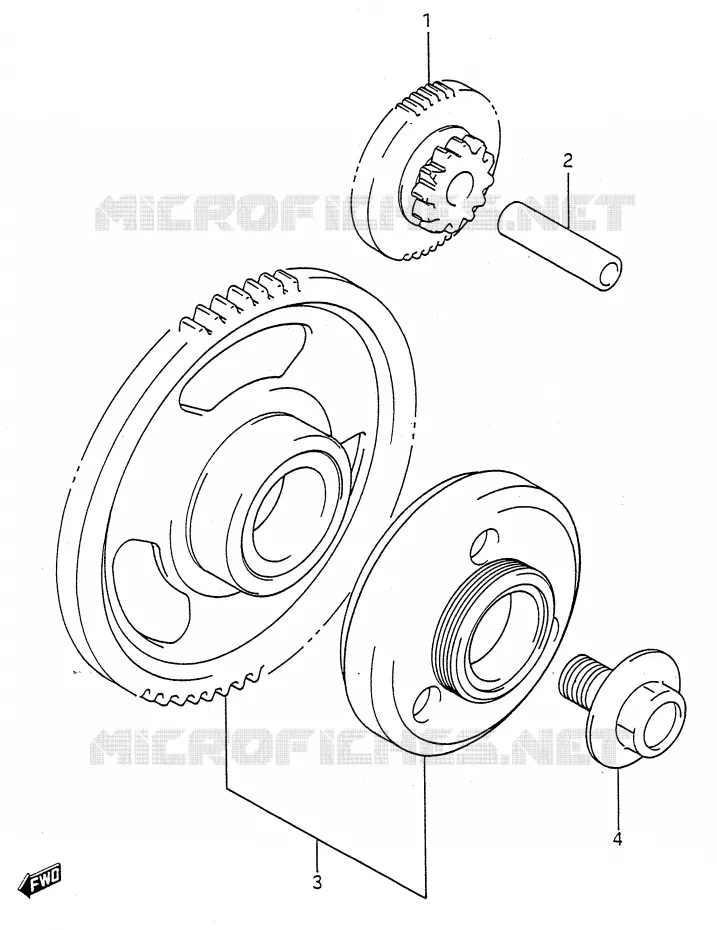 ROUE LIBRE DE DEMARREUR Suzuki MOTO 600 GSX-F 1989  GSX600FU2K(E28)