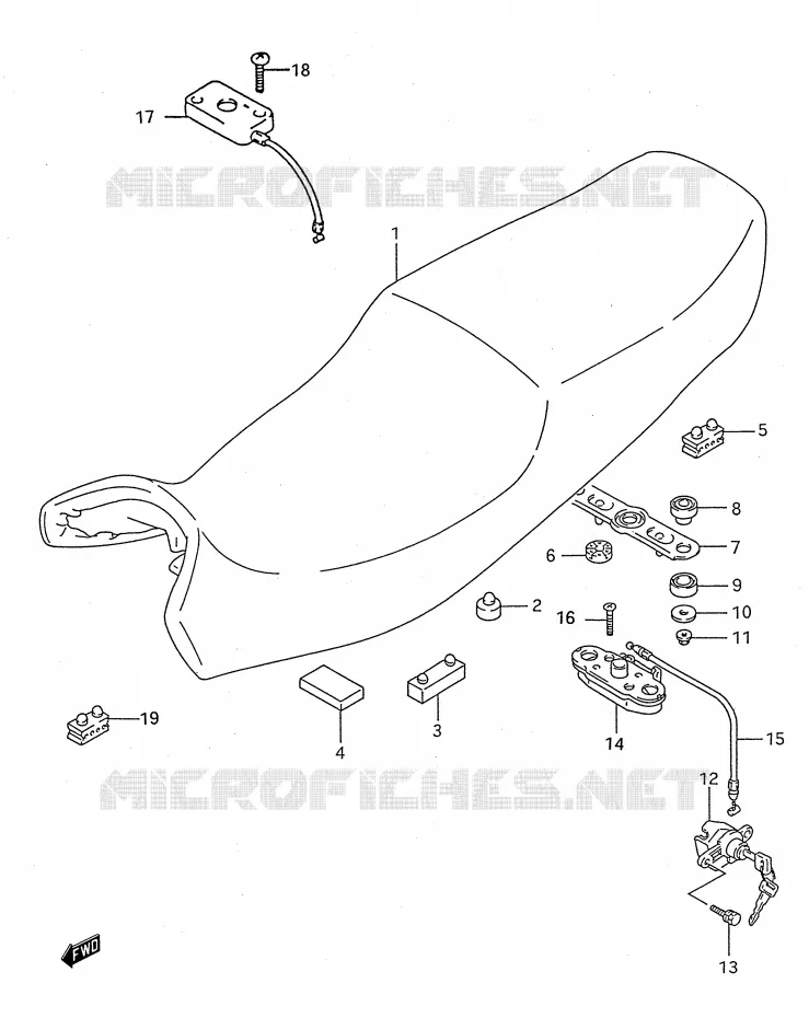 SELLE Suzuki MOTO 750 GSX-F 1996  GSX750FT(E28)