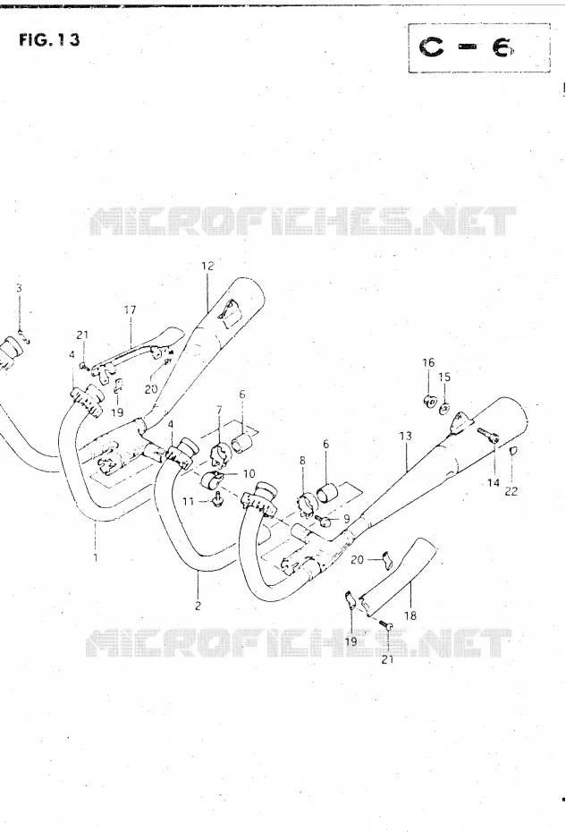 SILENCIEUX Suzuki MOTO 500 GSX-E 1985  GSX500EF(E39)