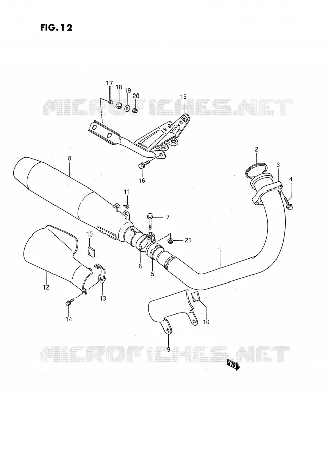 SILENCIEUX Suzuki MOTO 650 SAVAGE 1989  LS650FK(E2)