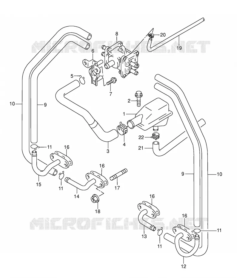 SYSTEME RECYCLAGE GAZ ECHAPPEMENT (MODELE K3) Suzuki MOTO 600 GSX-F 2002  GSX600FK2(E2)
