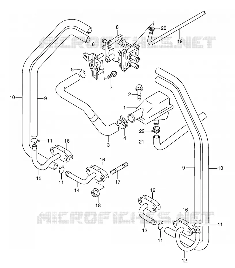 SYSTEME RECYCLAGE GAZ ECHAPPEMENT Suzuki MOTO 600 GSX-F 2006  GSX600FK6(E2)