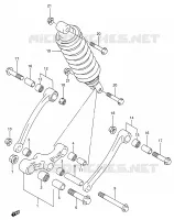 BIELLETTE DE SUSPENSION ARRIERE (MODELE J) pour Suzuki GSX-F 600 1989