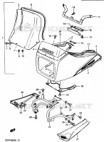 CARENAGE TETE DE FOURCHE (GSX750ESD) pour Suzuki GSX-E 750 1984