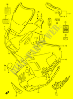 CARENAGES   ETIQUETTES (MODELE R) pour Suzuki GSX-F 750 1996