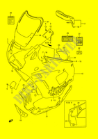 CARENAGES   ETIQUETTES (MODELE R) pour Suzuki GSX-F 750 1990