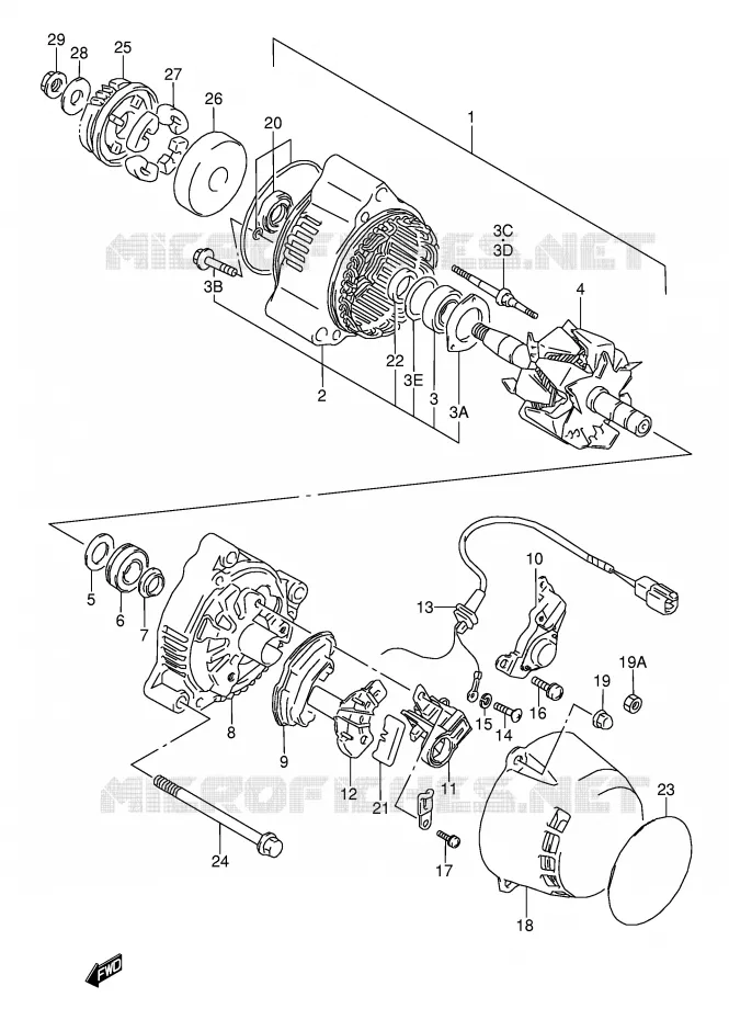 ALTERNATEUR Suzuki MOTO 600 GSX-F 1994  GSX600FUR(E2)