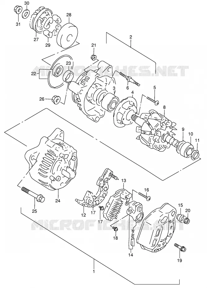 ALTERNATEUR Suzuki MOTO 750 GSX 2000  GSX750Y(E4)