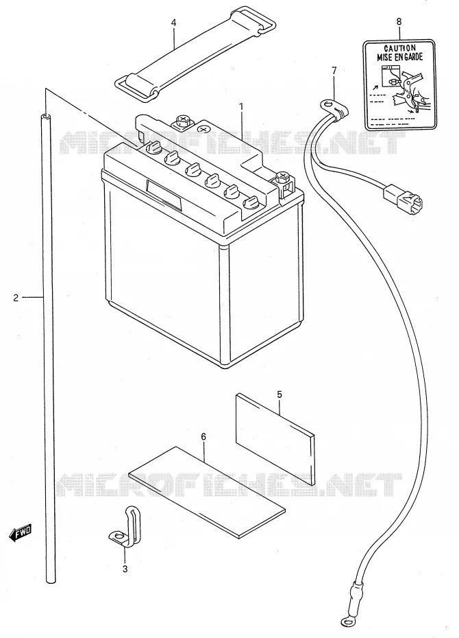 BATTERIE (MODELE J) Suzuki MOTO 600 GSX-F 1994  GSX600FR(E28)