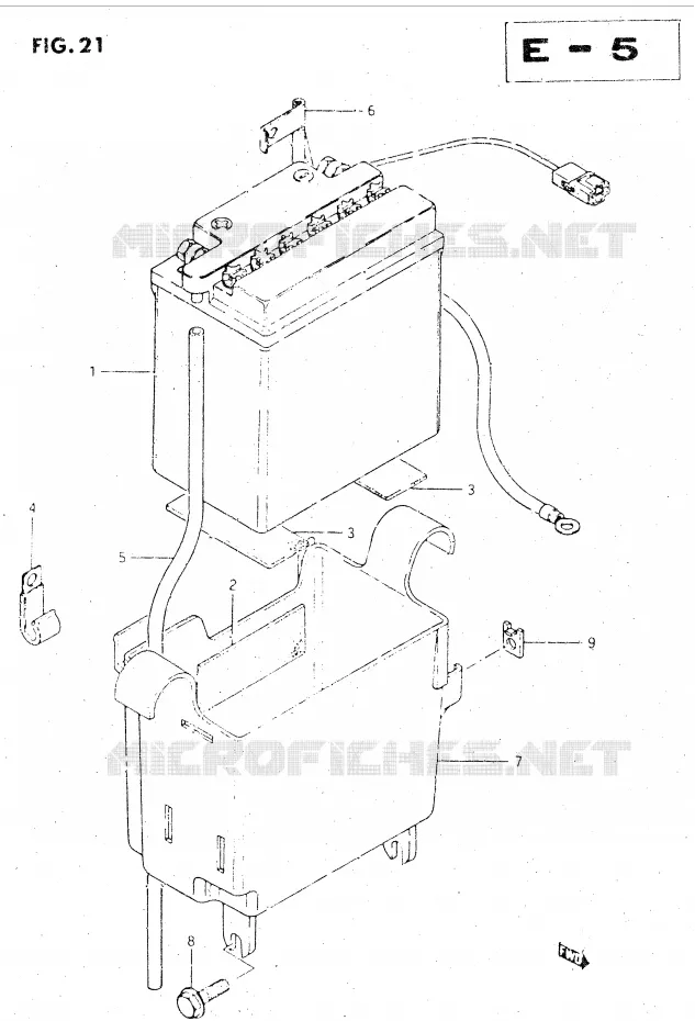 BATTERIE Suzuki MOTO 500 GSX-E 1984  GSX500ESE(E39)