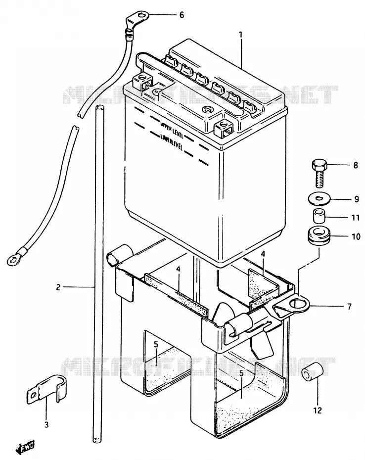 BATTERIE Suzuki MOTO 750 GSX-E 1984  GSX750EFE(D/E)