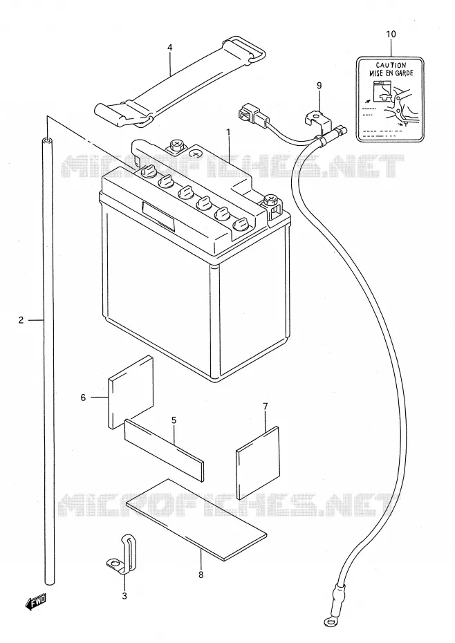 BATTERIE Suzuki MOTO 750 GSX-F 1994  GSX750FR(E28)