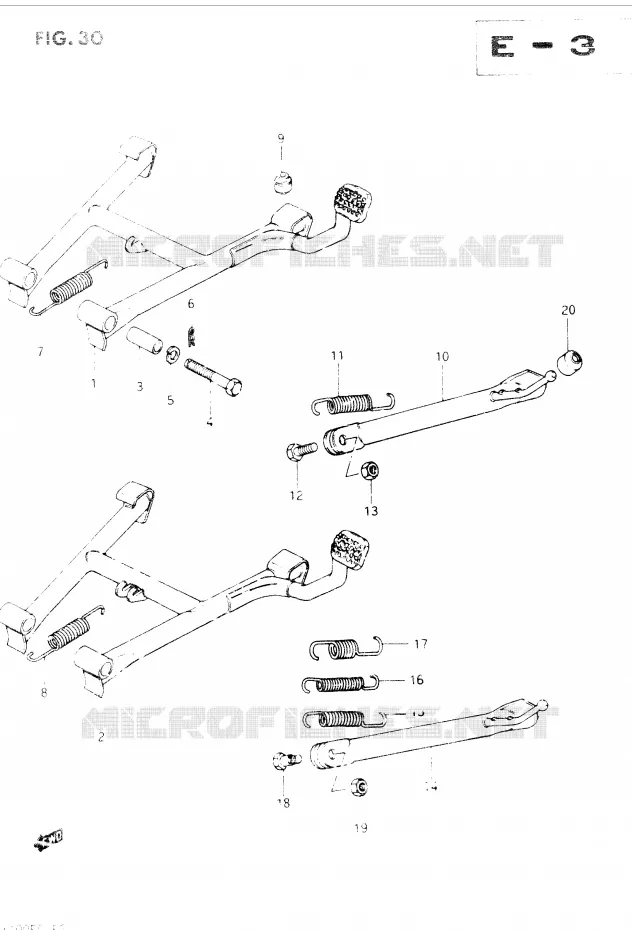 BEQUILLE Suzuki MOTO 400 GSX 1985  GSX400SF(E2)