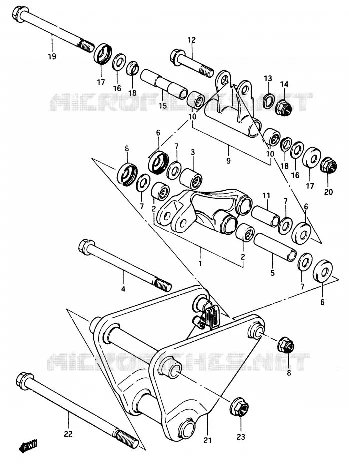 BIELLETTE D'AMORTISSEUR (MODELE E) Suzuki MOTO 750 GSX-E 1984  GSX750EFE(D/E)