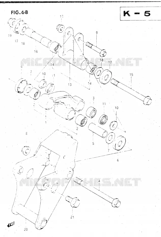 BIELLETTE D'AMORTISSEUR Suzuki MOTO 500 GSX-E 1984  GSX500EE(E39)