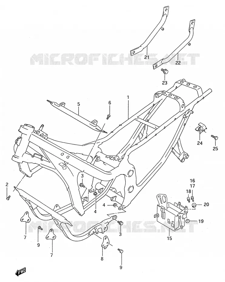 CADRE (MODELE J/K/L/M/N/P) Suzuki MOTO 600 GSX-F 1991  GSX600FM(E28)