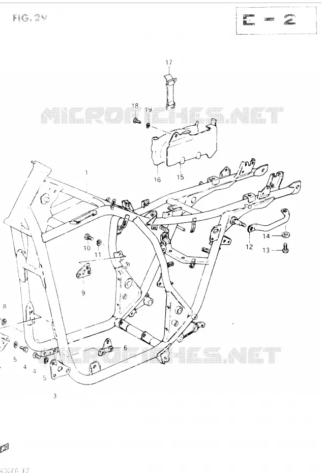 CADRE Suzuki MOTO 400 GSX 1984  GSX400EE(E2)
