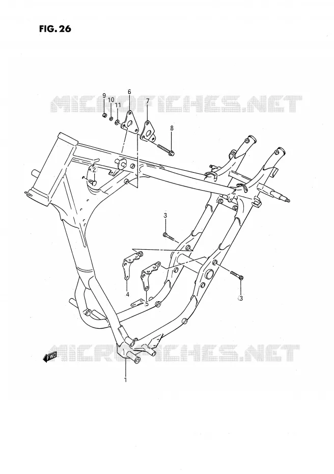 CADRE Suzuki MOTO 650 SAVAGE 1986  LS650FG(E2)
