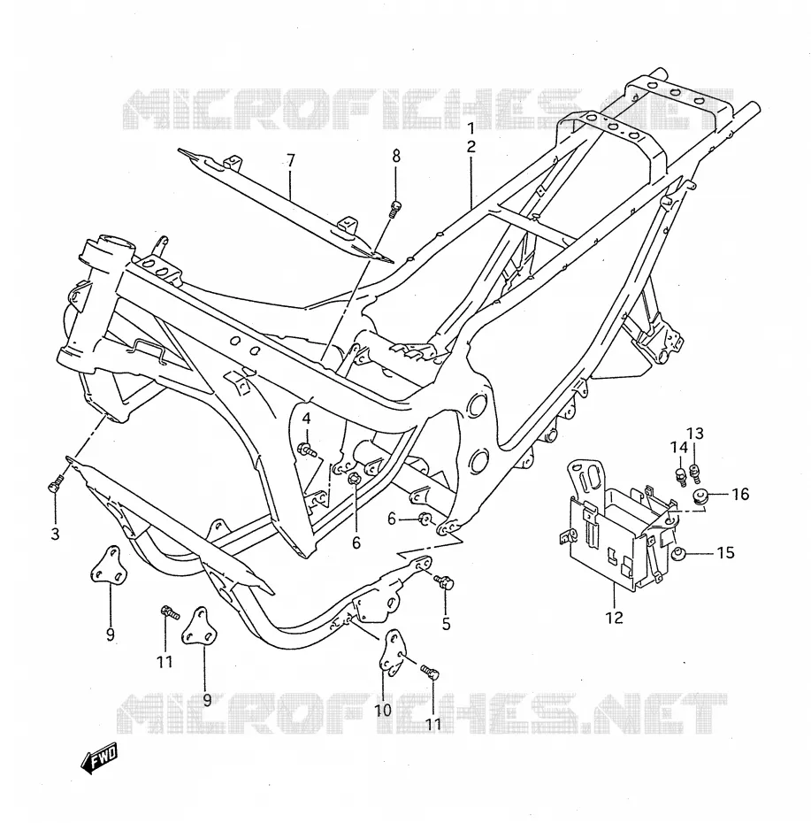 CADRE Suzuki MOTO 750 GSX-F 1991  GSX750FM(E28)