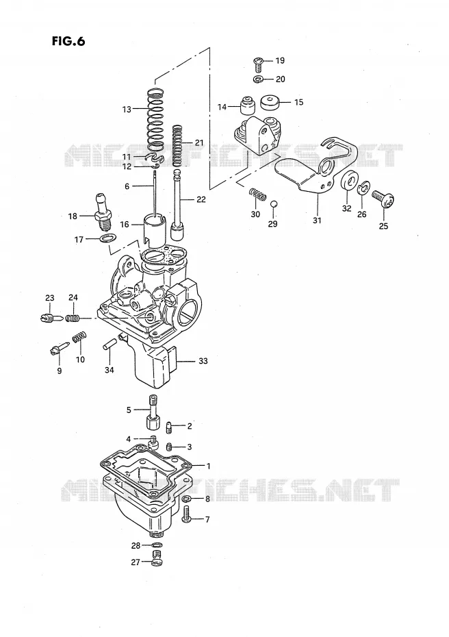 CARBURATEUR Suzuki MOTO 50 JR 1994  JR50R(P3)