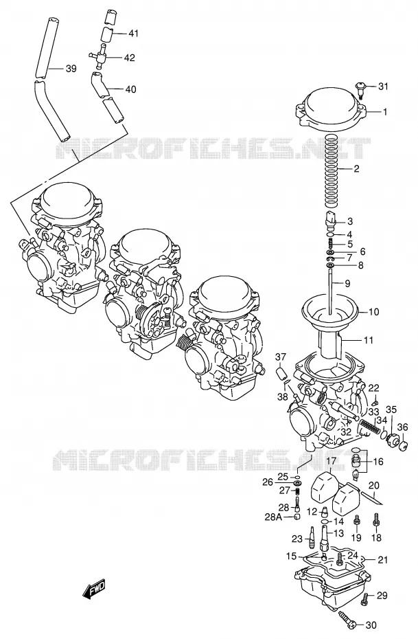 CARBURATEUR Suzuki MOTO 600 GSX-F 2000  GSX600FY(E2)
