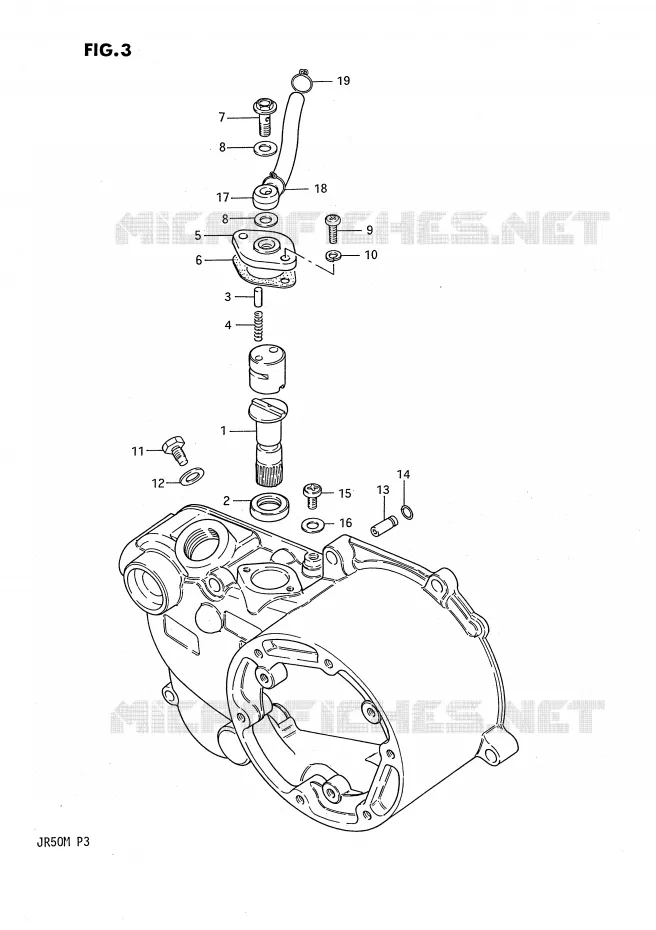 CARTER D'EMBRAYAGE - POMPE A HUILE Suzuki MOTO 50 JR 1990  JR50L(P3)