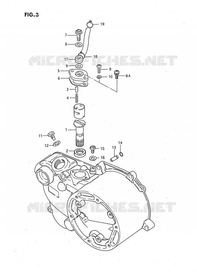 CARTER D'EMBRAYAGE - POMPE A HUILE Suzuki MOTO 50 JR 1993  JR50P(P3)