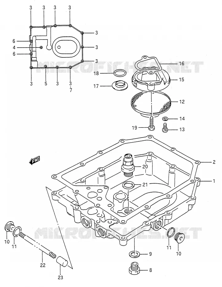 CARTER INFERIEUR Suzuki MOTO 600 GSX-F 1991  GSX600FM(E28)