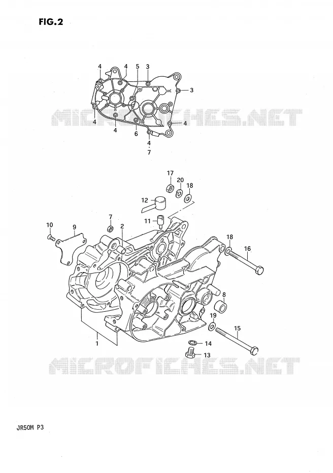 CARTER Suzuki MOTO 50 JR 1985  JR50F(P3)