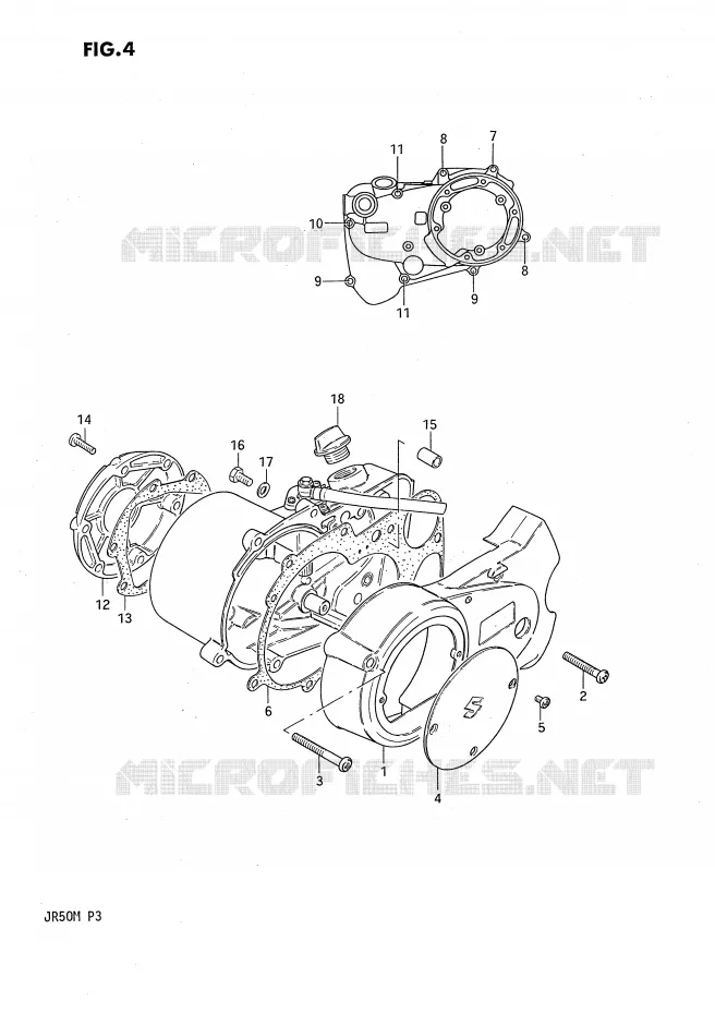 CARTER Suzuki MOTO 50 JR 1990  JR50L(P3)