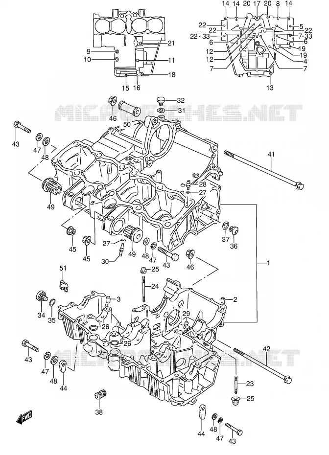 CARTER Suzuki MOTO 600 GSX-F 1990  GSX600FL(E2)