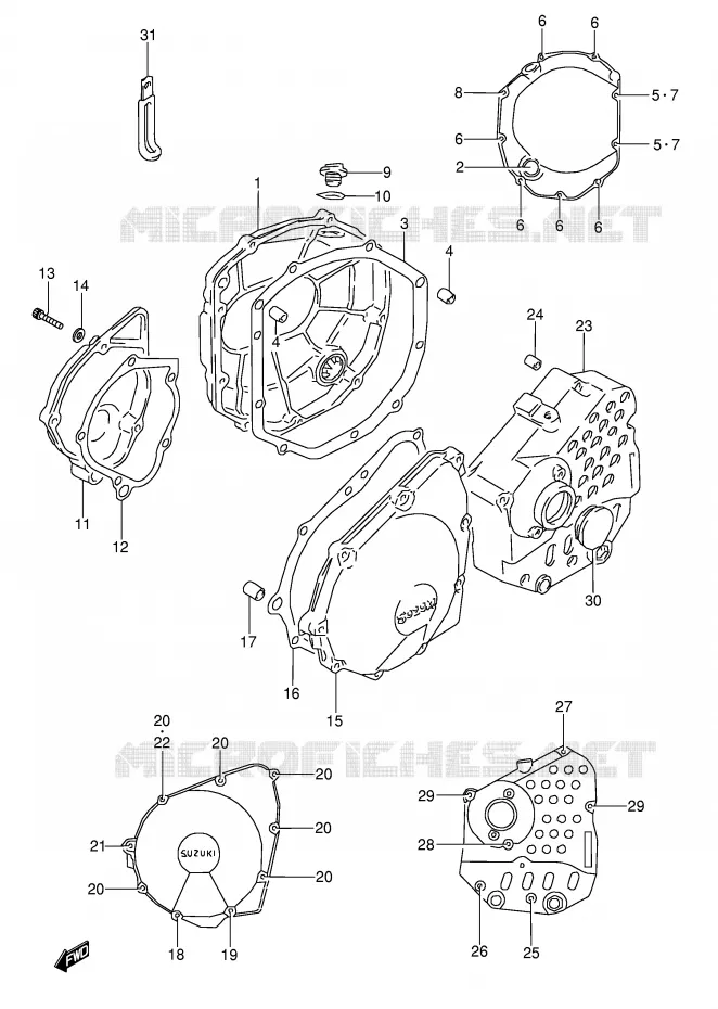 CARTER Suzuki MOTO 600 GSX-F 1993  GSX600FU2P(E2)