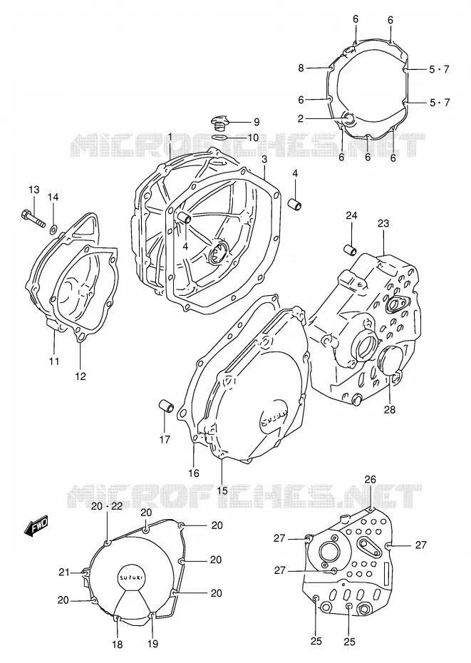 CARTER Suzuki MOTO 600 GSX-F 2000  GSX600FY(E2)