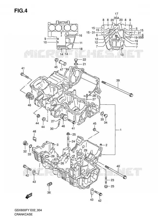CARTER Suzuki MOTO 600 GSX-F 2003  GSX600FK3(E2)