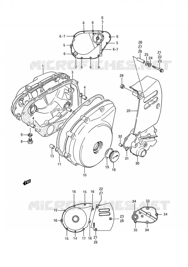 CARTER Suzuki MOTO 650 BOULEVARD 1990  LS650FL(E28)