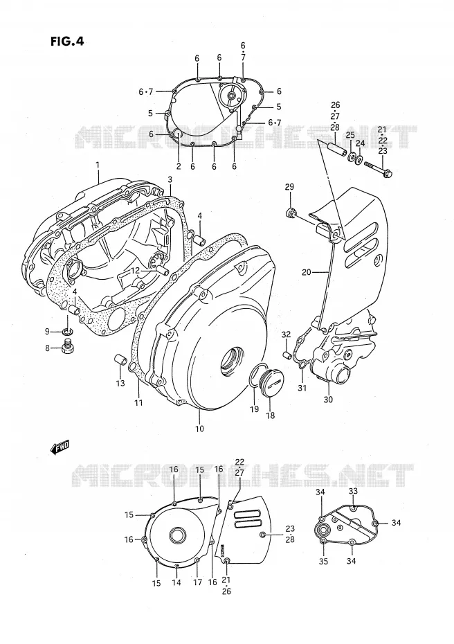 CARTER Suzuki MOTO 650 SAVAGE 1991  LS650PM(E2)