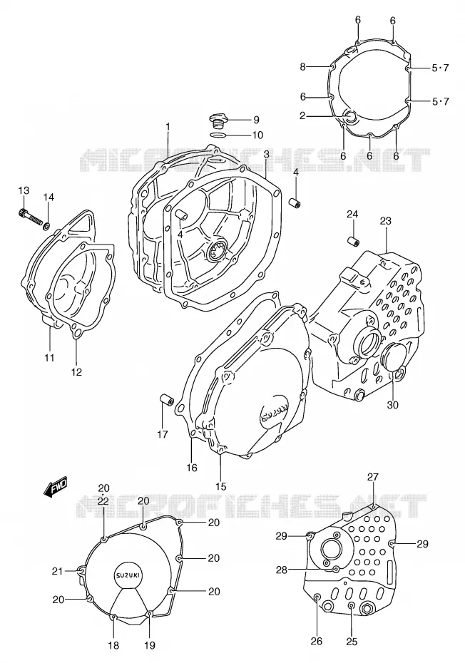 CARTER Suzuki MOTO 750 GSX-F 1992  GSX750FN(E2)