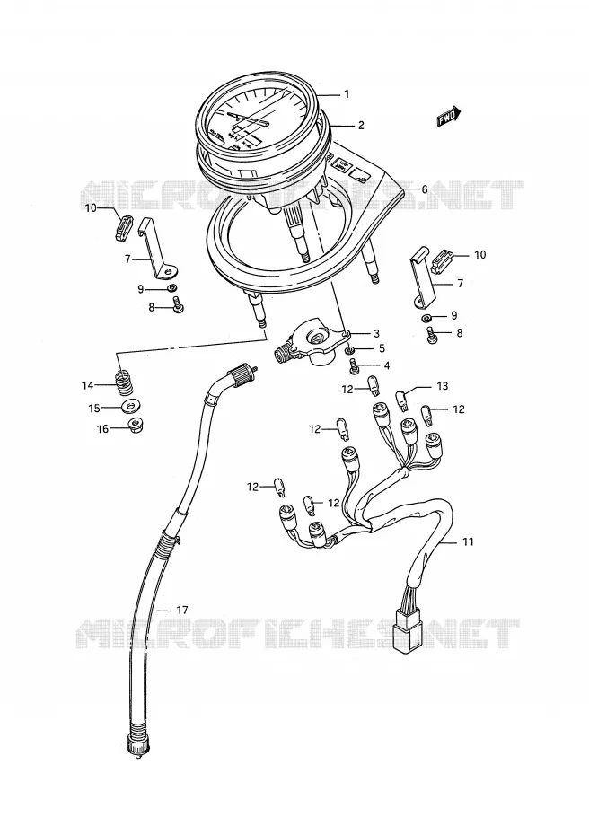 COMPTEUR Suzuki MOTO 650 BOULEVARD 1986  LS650FG(E28)