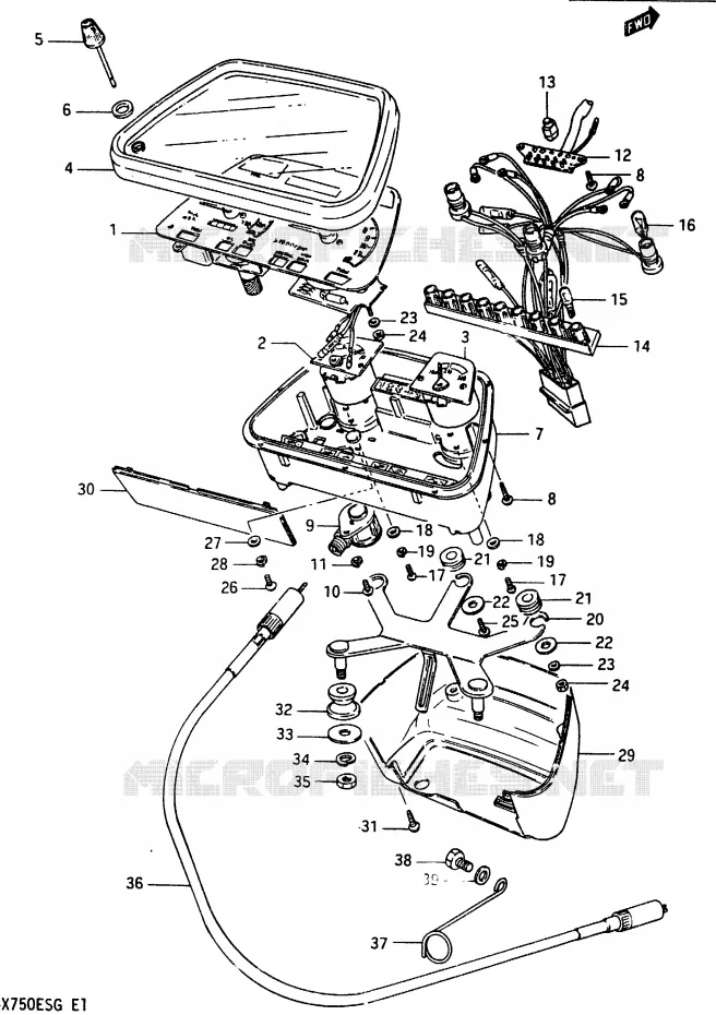 COMPTEUR Suzuki MOTO 750 GSX-E 1985  GSX750EF(F)