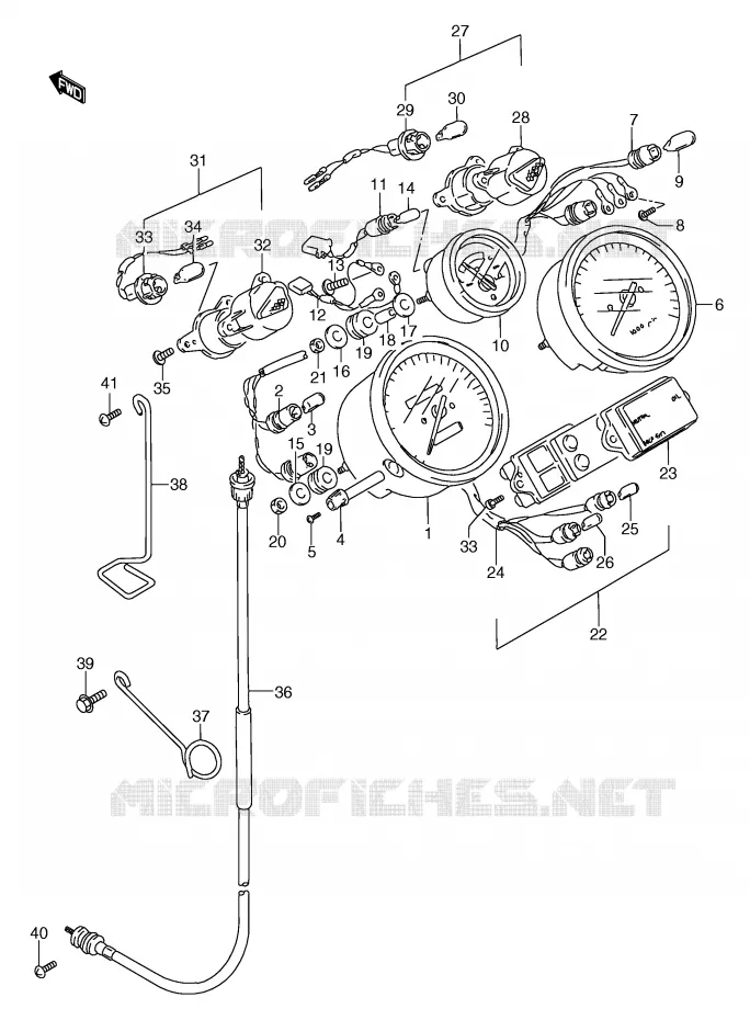 COMPTEUR Suzuki MOTO 750 GSX-F 1993  GSX750FP(E2)